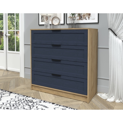 Kомод Тренд КТ-К100 (Дуб золотой ЛДСП/ Дуб королевский ЛМДФ) Ш1000 В1020 Г451